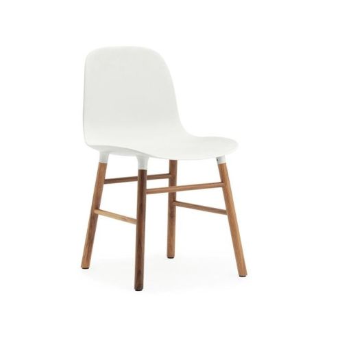 Normann Copenhagen Form Stol  - Hvid/Valnød