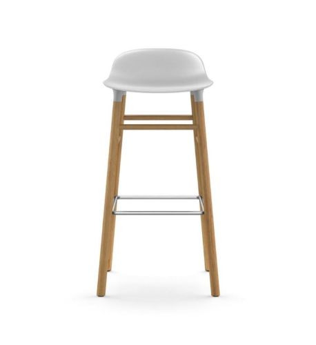 Normann Copenhagen Form Barhocker SH: 75cm – Weiß/Eiche