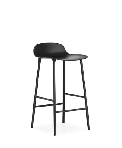 Normann Copenhagen Form Barstol  - Sort/Stål