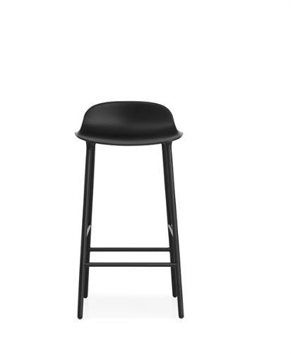 Normann Copenhagen Form Barhocker SH: 65cm - Schwarz/Stahl