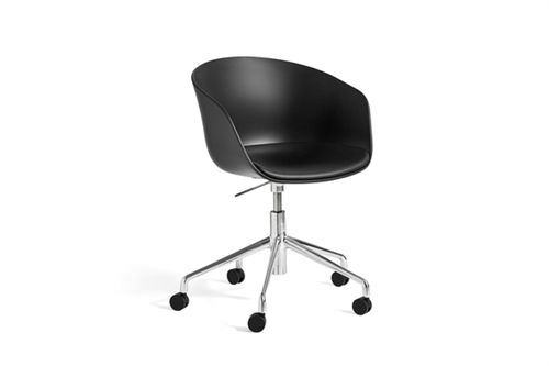 HAY AAC52 Sædepolstret Stol m/hjul  - Sierra SI1001/Aluminium