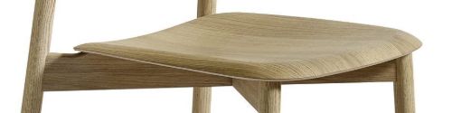 HAY Soft Edge 60 Esszimmerstuhl SH: 47,5 cm – Lackierte Eiche/Lackierte Eiche