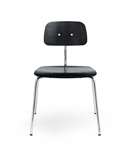 Montana Kevi 2060 Spisebordstol SH: 47 cm - Sort Ask/Krom