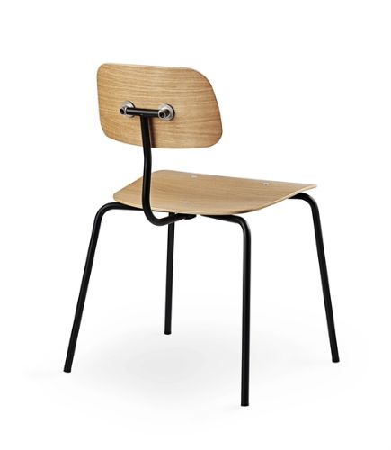 Montana Kevi 2060 Esszimmerstuhl SH: 47 cm – Gestell Eiche/Schwarz