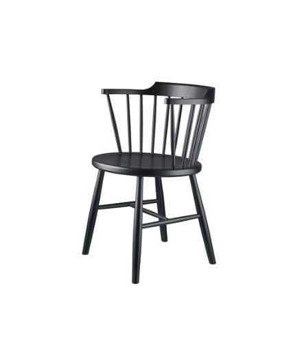 FDB Møbler J18 Esszimmerstuhl SH: 45 cm - Schwarz