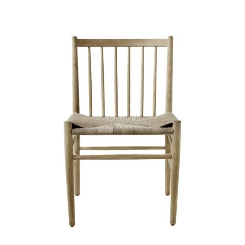FDB Møbler J80 Jørgen Bækmark Stuhl SH: 45 cm - Geölte Eiche / Korbgeflecht 