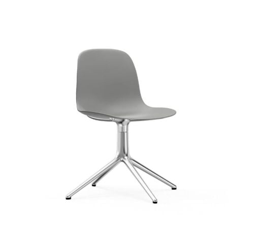Normann Copenhagen Form Drejestol SH: 44cm - Grå/Aluminium