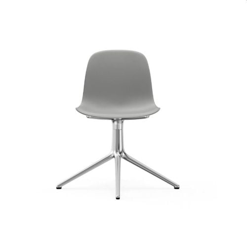 Normann Copenhagen Form Drehstuhl SH: 44 cm – Grau/Aluminium