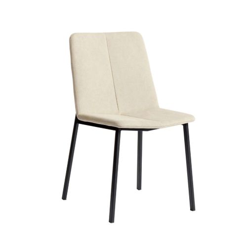 Muubs Esstischstühle Chamfer H: 82 cm - Schwarzer Rahmen/Dessert