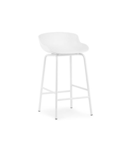 Normann Copenhagen Hyg Barstol SH: 65 cm - Hvid/Stål