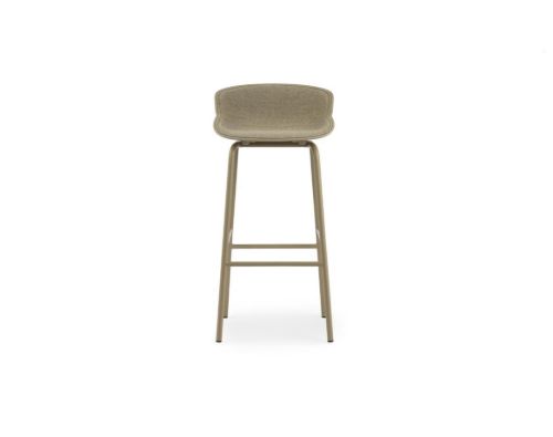 Normann Copenhagen Hyg Barhocker vorne gepolstert SH: 75 cm – Kette/Stahl
