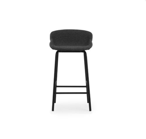 Normann Copenhagen Hyg Barhocker, vollständig gepolstert, SH: 65 cm – Temple Black/Black Steel