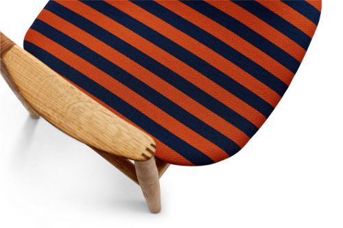 Bent Hansen Asger Stuhl M. Polsterung H: 80 cm – Eiche, geölt / 22-140/112 Orange