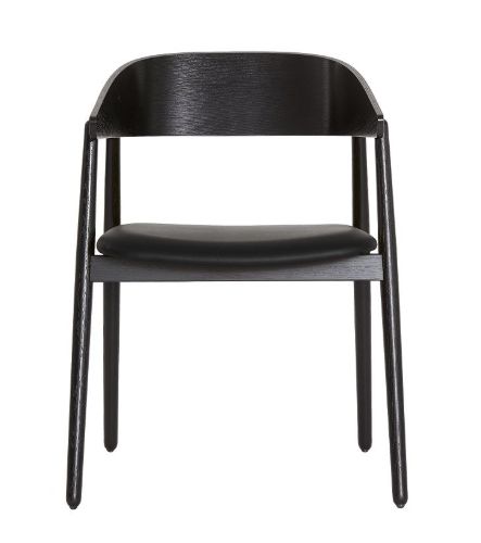 Andersen Furniture AC2 Stol SH: 43,5 cm - Eg Sort Lak/Sort Læder