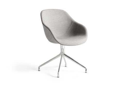 HAY AAC121 About A Chair Spisebordsstol Polstret SH: 47,5 cm - Polished Aluminium/Surface By HAY 190