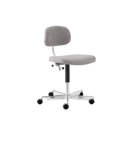 Montana Kevi 2534U Fuldpolstret Kontorstol SH: 40-53  cm - Re-wool 108/Blankpoleret Stel
