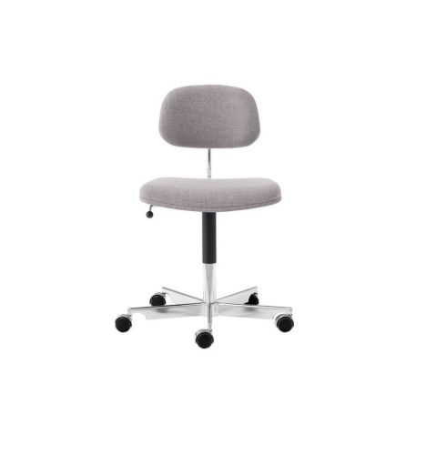 Montana Kevi 2534U Vollgepolsterter Bürostuhl, SH: 40–53 cm – Neuwolle 108/hell polierter Rahmen