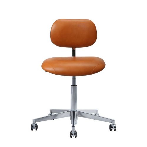 Vermund VL66 Bürostuhl SH: 44-64 cm - Chrom/Cognac Leder