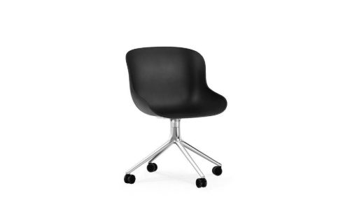 Normann Copenhagen Hyg Drejestol SH: 46 cm - Sort/Aluminium