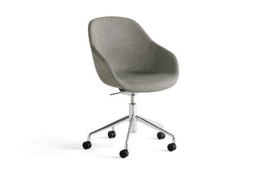 HAY AAC155 Drejestol About A Chair SH: 44 cm - Polished Aluminium/Atlas 931