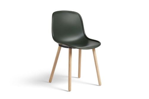 HAY Neu 12 Spisebordsstol SH: 46 cm - Lacquered Oak/Green