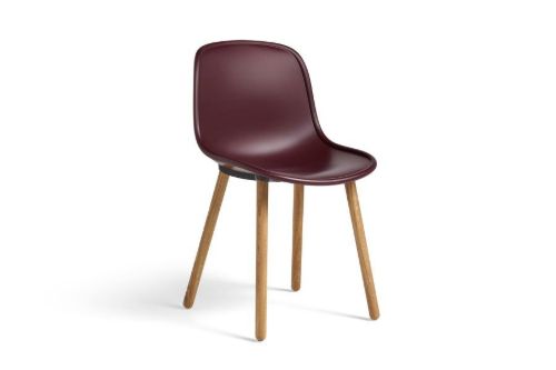 HAY Neu 12 Spisebordsstol SH: 46 cm - Oiled Oak/Bordeaux