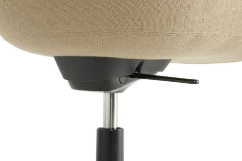 HAY AAC155 Drehstuhl About A Chair SH: 44 cm – Schwarz pulverbeschichtetes Aluminium/Hallingdal