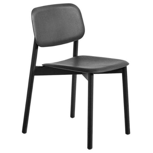 HAY Soft Edge 60 Spisebordsstol SH: 47,5 cm - Black Lacquered Oak/Black Lacquered Oak