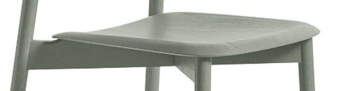 HAY Soft Edge 60 Esszimmerstuhl SH: 47,5 cm – Dusty Green lackierte Eiche/Dusty Green lackierte Eiche
