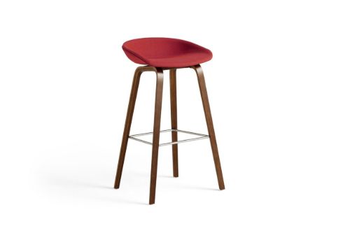 HAY AAS 33 Barstol High Polstret SH: 75 cm - Fiord 571/Walnut