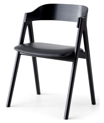 Findahl by Hammel METTE Spisebordsstol SH: 45 cm - Sortlakeret Eg/Sort Sydney Læder