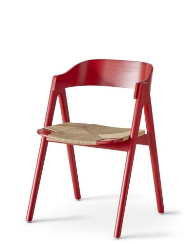 Findahl by Hammel METTE Spisebordsstol SH: 45 cm - Rødlakeret Bøg/Natur
