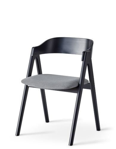Findahl by Hammel Mette Stol SH: 45 cm - Sortbehandlet Bøg / Corsica30