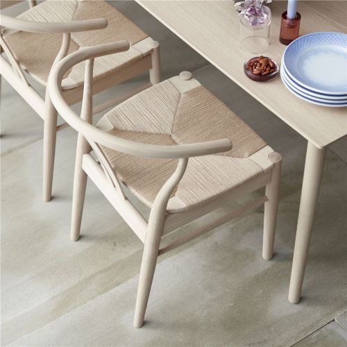 Findahl by Hammel Frida Stuhl SH: 46 cm – Eiche unbehandelt / schwarzes Sydney-Leder