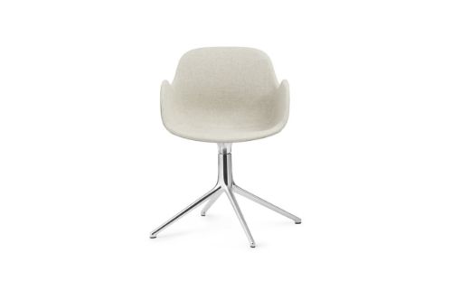 Normann Copenhagen Form Drejestol m. armlæn SH: 44cm - Upminster Sand/Aluminium