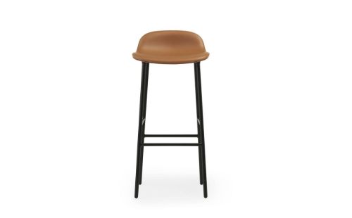 Normann Copenhagen Form Barstol SH: 75cm - Brandy Læder/Stål