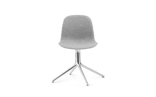 Normann Copenhagen Form Drejestol SH: 44cm - Partner Grey/Aluminium
