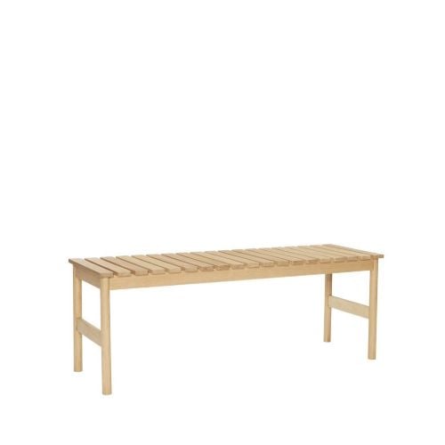 Hübsch Row Bænk 122x45 FSC Egetræ - Natur