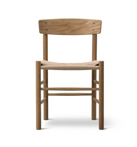 Fredericia Furniture 3239 J39 Mogensen Spisebordsstol SH: 46,5 cm - Olieret Eg/Natur Flet