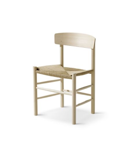 Fredericia Furniture 3239 J39 Mogensen Esszimmerstuhl SH: 46,5 cm – Buche geseift/Naturgeflecht