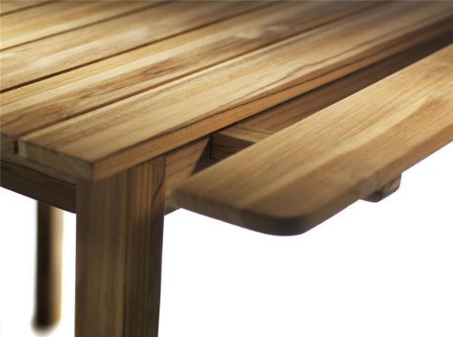 FDB Furniture M5 Sammen Erweiterungsplatte für M2 und M3 48 x 90 cm - Teak massiv/Natur VORBESTELLUNG 2026