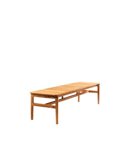 FDB Furniture M10 Together 3-Personen-Gartenbank L185,5 cm – Massives Teakholz/Natur