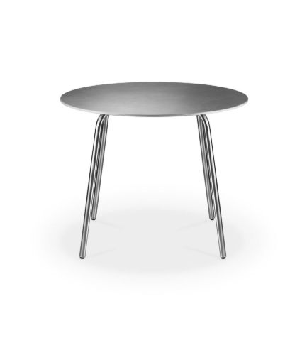 FDB Møbler M21 Teglgård Havebord Ø: 90 cm - Rustfrit Stål/Sten