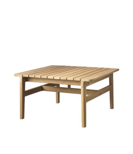FDB Furniture Together Loungetisch niedrig M19 61,5 x 61,5 cm – massives Teakholz / Natur