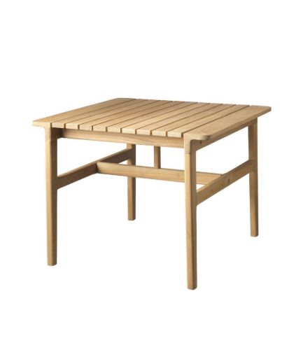 FDB Furniture Together Loungetisch hoch M19 61,5 x 61,5 cm – Massives Teakholz / Natur