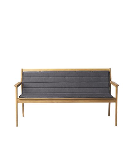 FDB Møbler M22 Sammen Hynde til M11 3 Pers. Bænk m. Ryg 144x90 cm - Antracitgrå