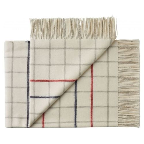 Silkeborg Uldspinderi Quito Plaid 130x200 cm - White Sailor Red