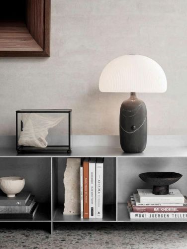 Vipp 592 Skulptur Tischlampe H:52 cm – Grauer Marmor