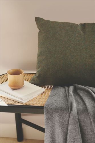 Silkeborg Wool Spinner Cusco Kissen 40x40 cm - Moosgrün OUTLET