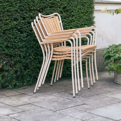 Mandalay Marguerit Gartenstuhl H: 83 cm - Teak/Taupe